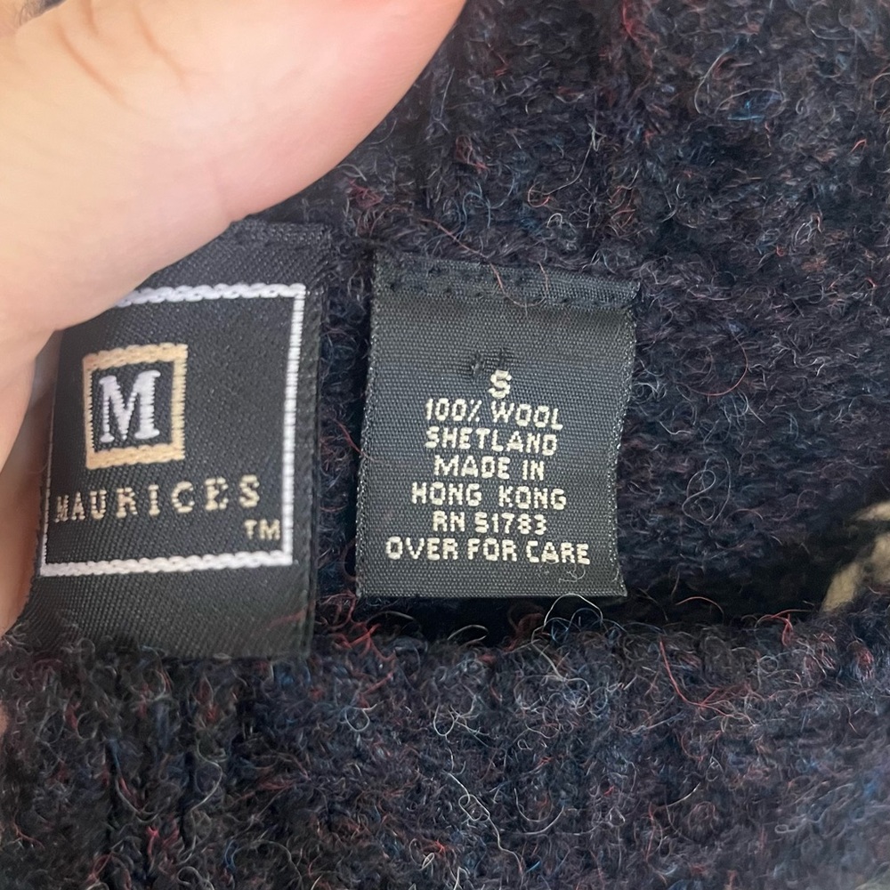 Vintage 100% Wool Ski Sweater - Picture 3 of 5